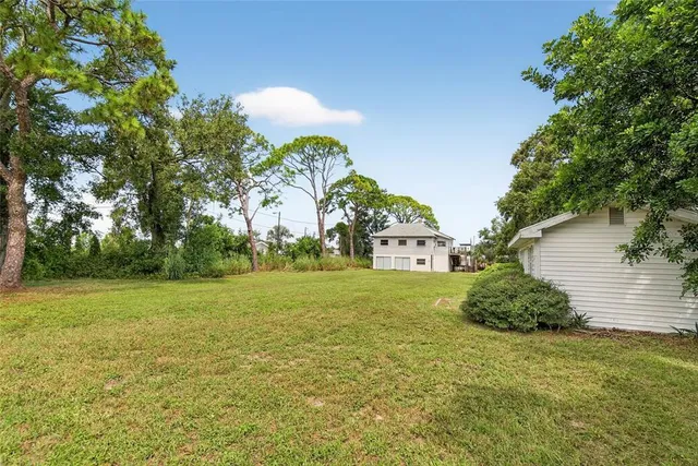 a backyard of a house