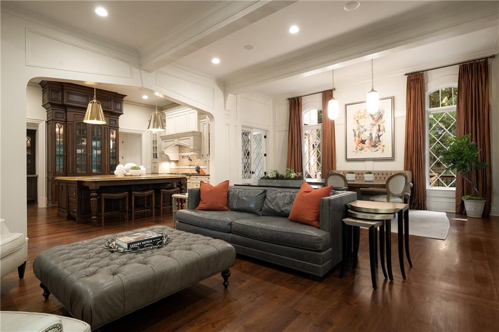 4136 North Stratford Road Northeast Atlanta, GA 30342 - Photo 10 of 78 a living room with furniture and wooden floor