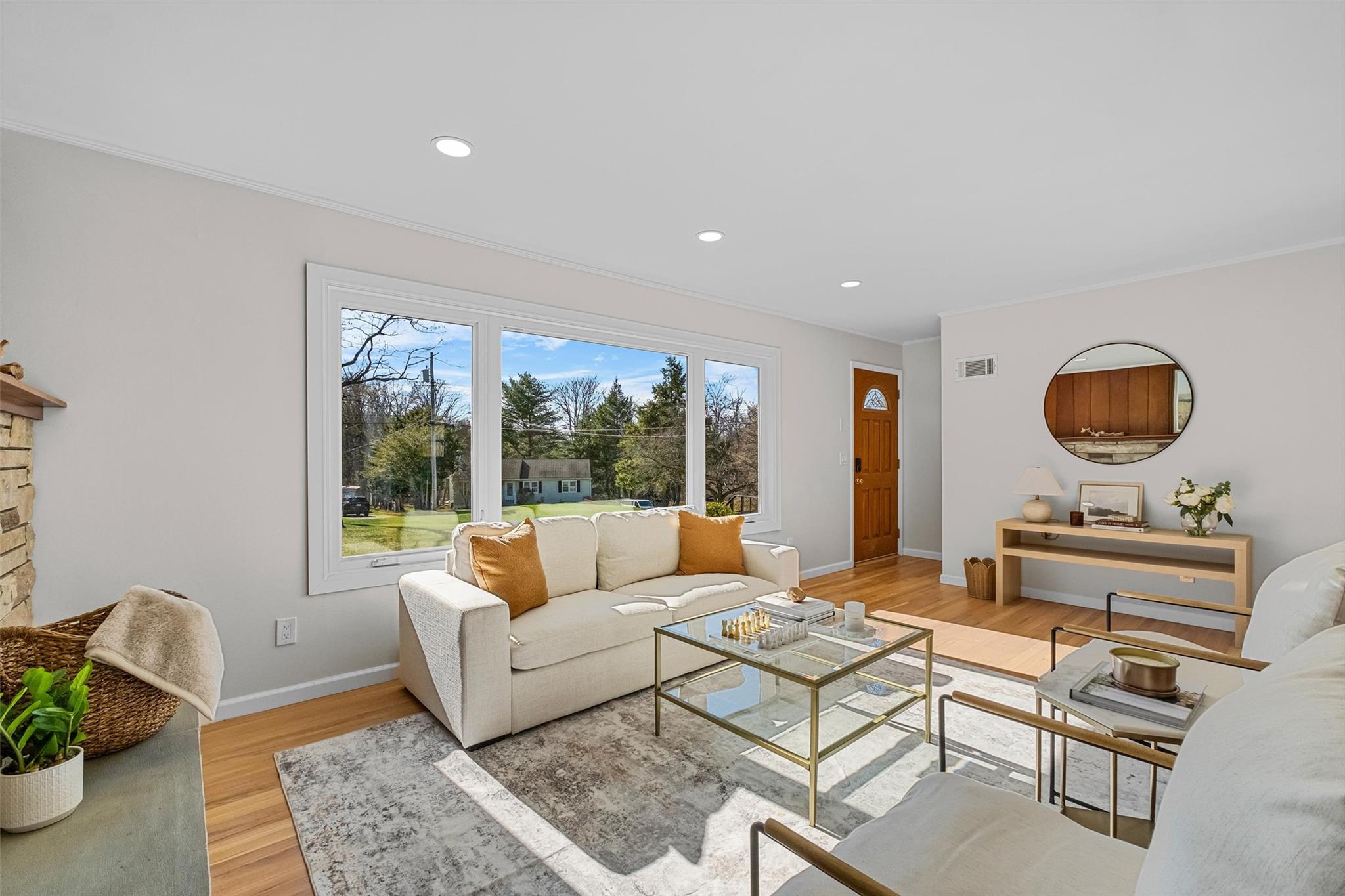 21 Colburn Drive Poughkeepsie, NY 12603 - Photo 1 of 1 Living room with recessed lighting, baseboards, light wood finished floors, and visible vents