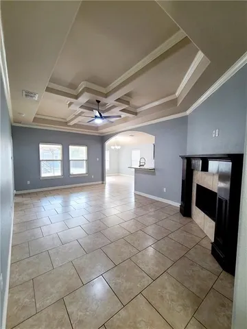 a view of an empty room and window