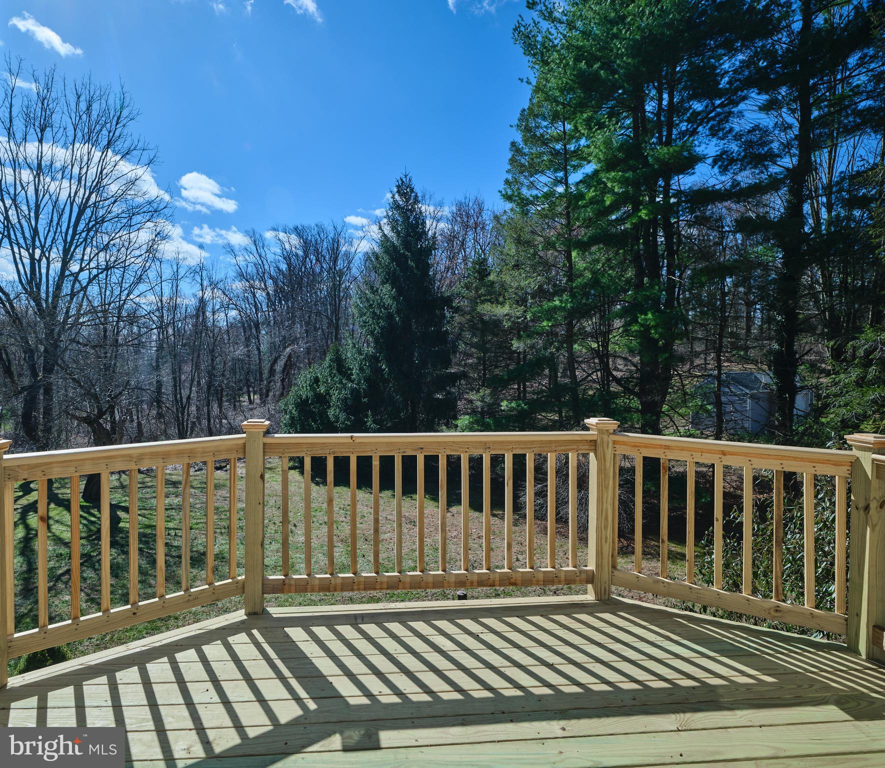 6724 Upper York Road New Hope, PA 18938 - Photo 24 of 40 a view of a wooden deck and trees