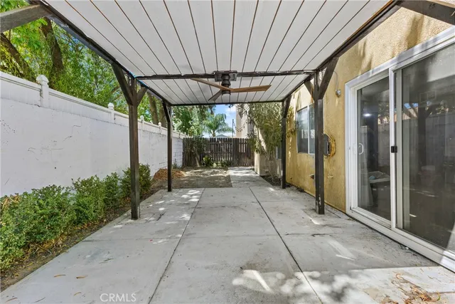 a view of backyard with green space