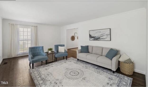 3317 Harden Road Raleigh, NC 27607 - Photo 9 of 52 a living room with furniture and wooden floor