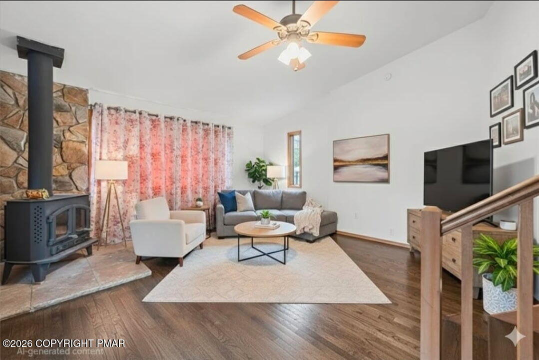 217 Coach Road Tobyhanna, PA 18466 - Photo 13 of 28 a living room with furniture and a flat screen tv