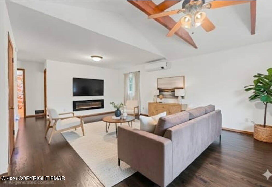 217 Coach Road Tobyhanna, PA 18466 - Photo 17 of 28 a living room with furniture and a flat screen tv