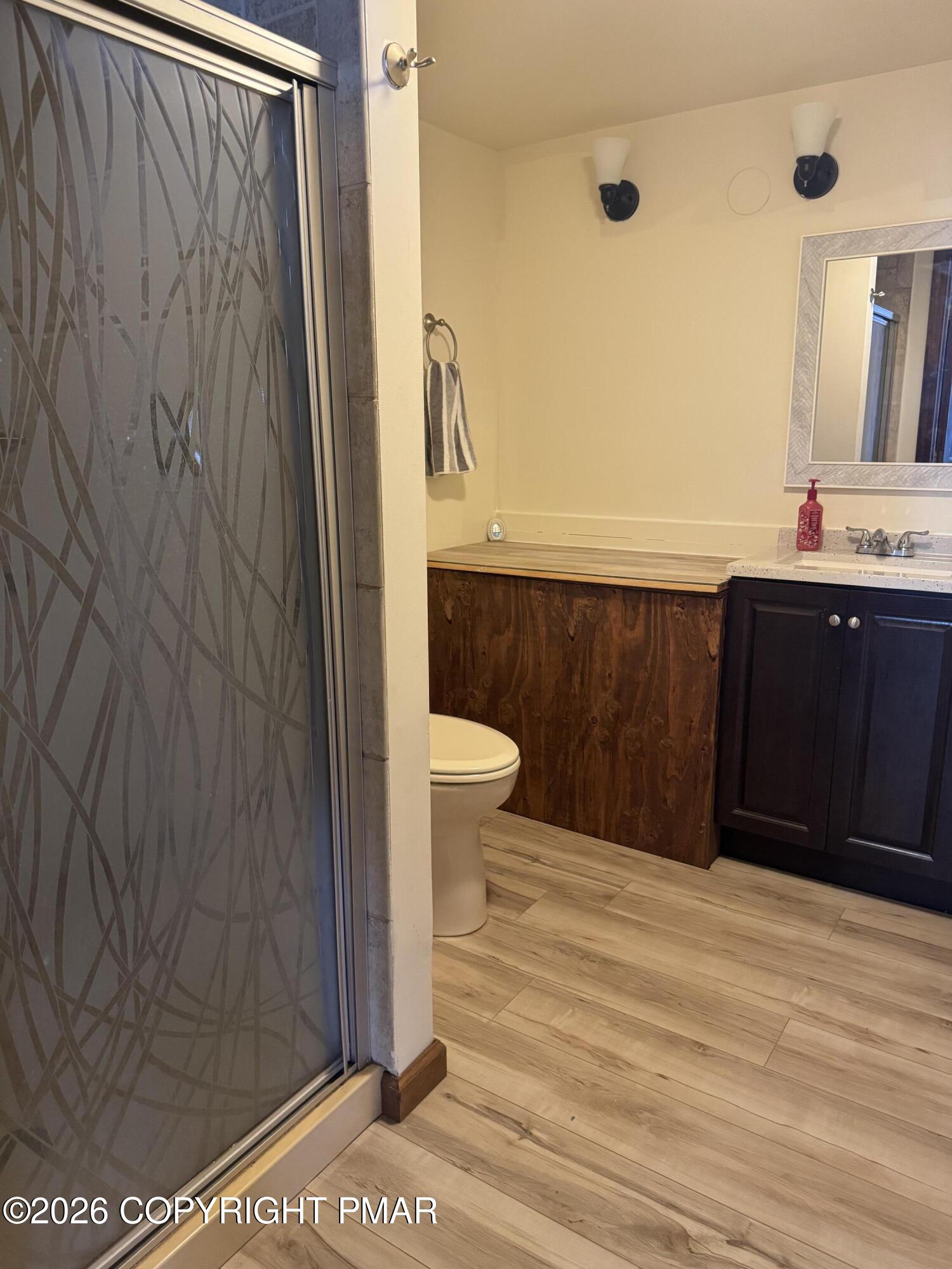 217 Coach Road Tobyhanna, PA 18466 - Photo 7 of 28 a bathroom with a sink and a toilet