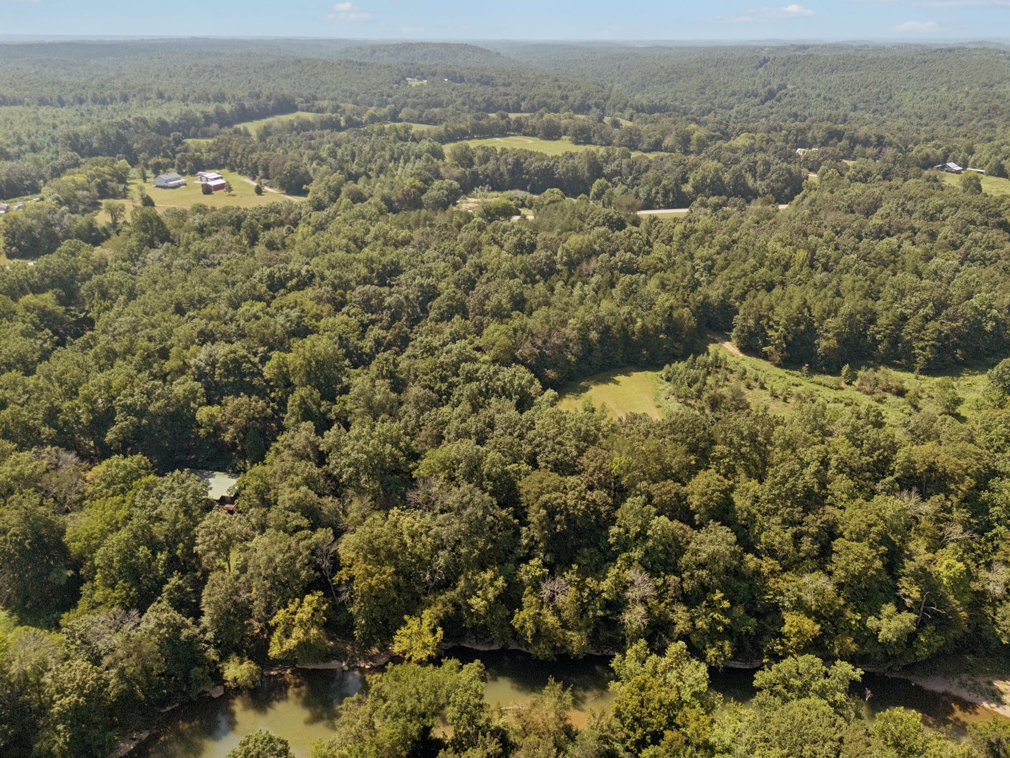 602 Gaither Hinson Road Waynesboro, TN 38485 - Photo 65 of 69 an aerial view of town with residential houses and mountain view