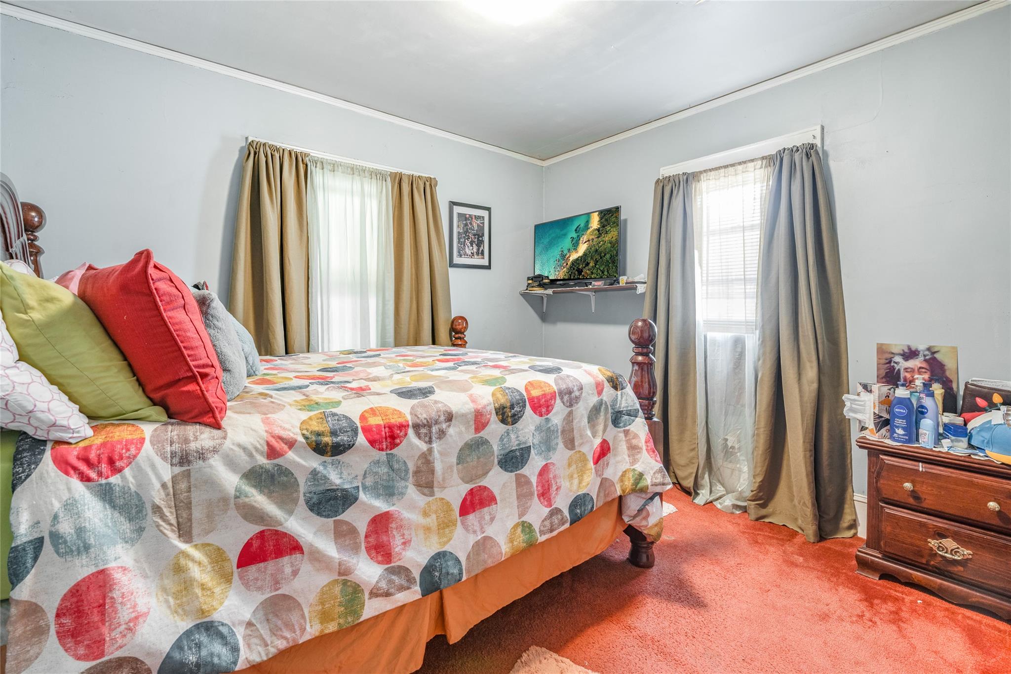 17 Lawrence Road Poughkeepsie, NY 12601 - Photo 10 of 17 Carpeted bedroom featuring crown molding
