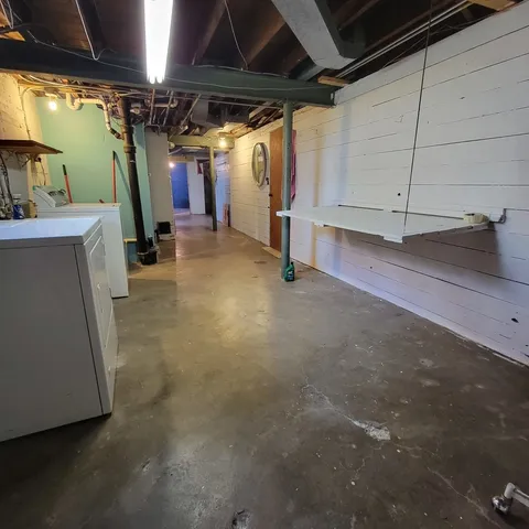 a view of a indoor garage