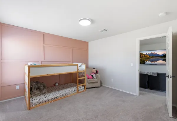 a room with furniture and a fireplace