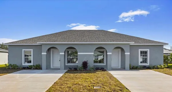 a front view of a house