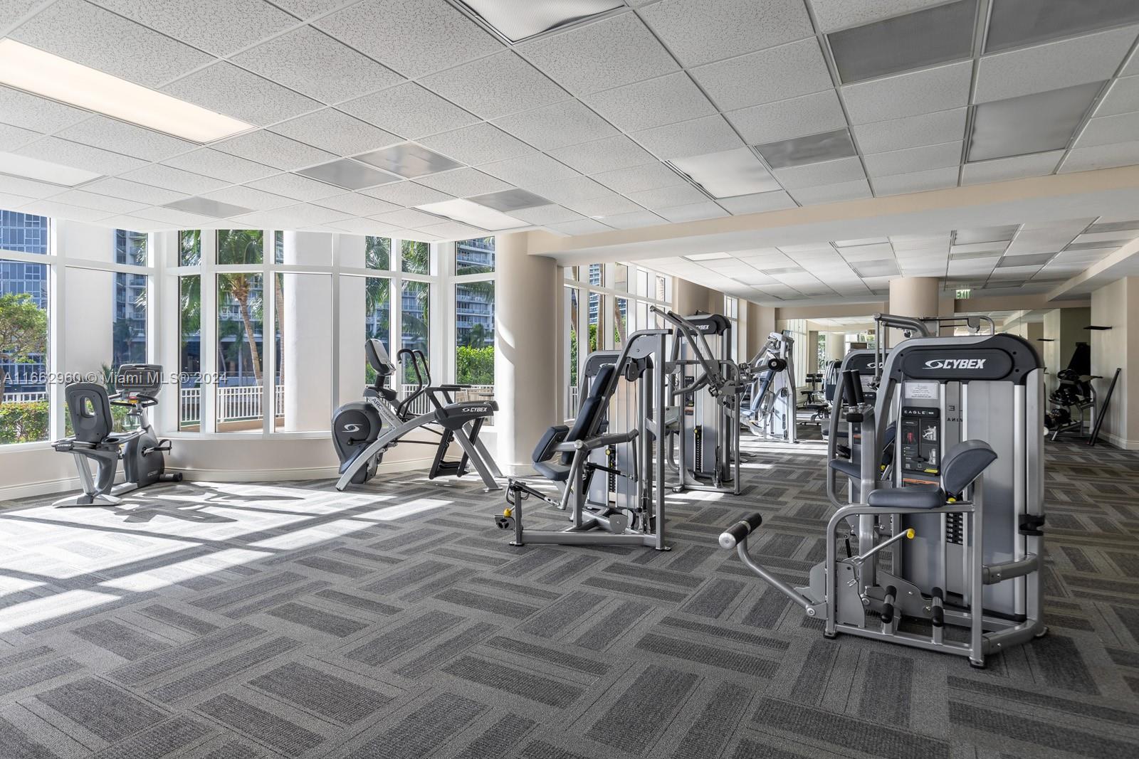801 Brickell Key Boulevard, Unit 2008 Miami, FL 33131 - Photo 12 of 20 a view of a room with gym equipment