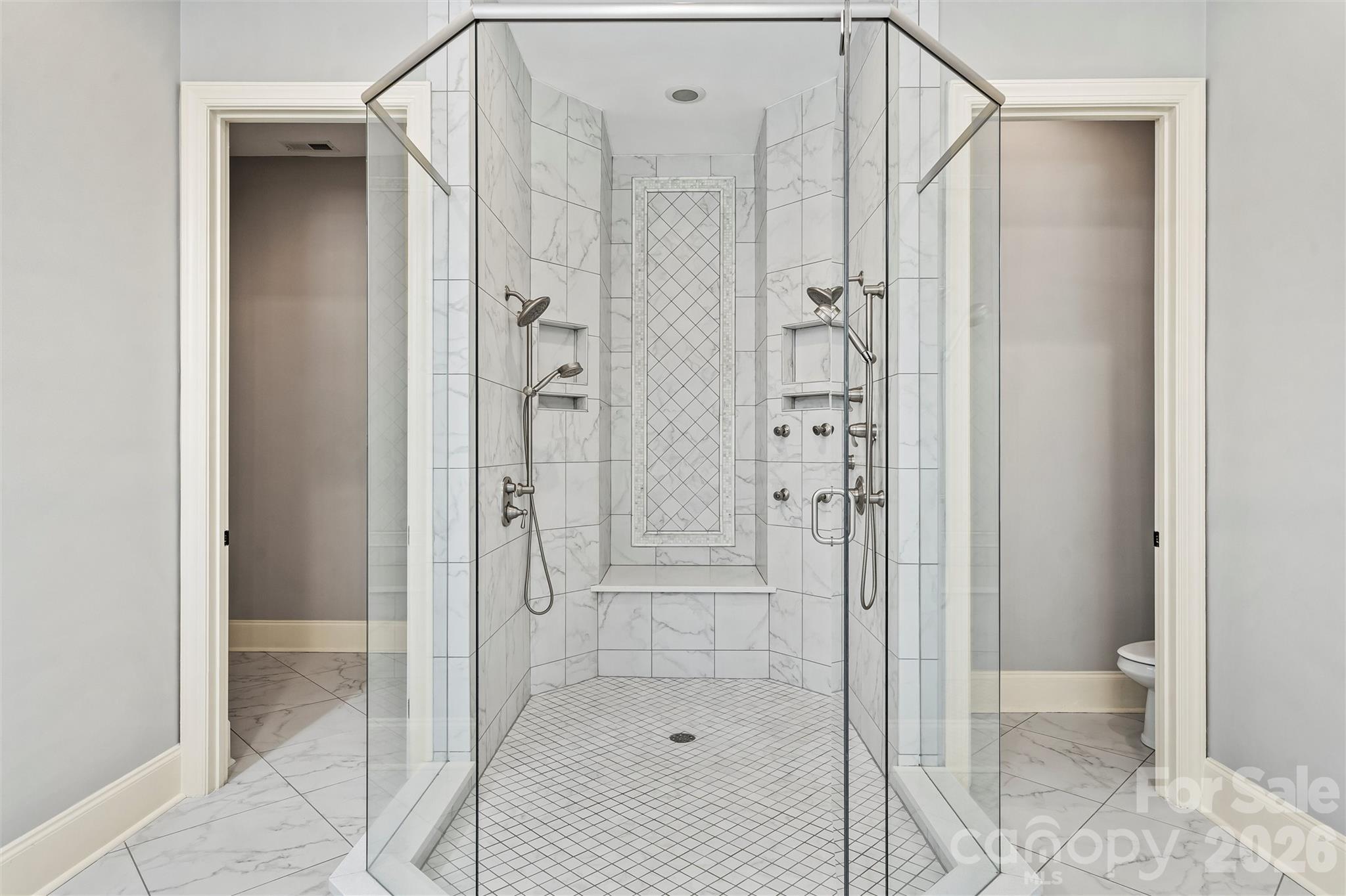 220 Fincher Road Pauline, SC 29374 - Photo 36 of 48 a bathroom with a shower and a glass door