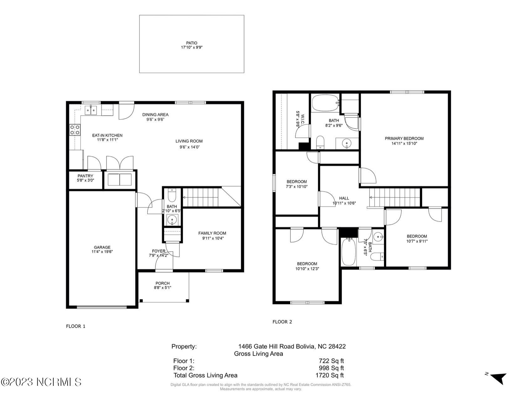 1466 Gate Hill Road Southeast Bolivia, NC 28422 - Photo 56 of 56 1-1466 Gate Hill Rd Floor Plan