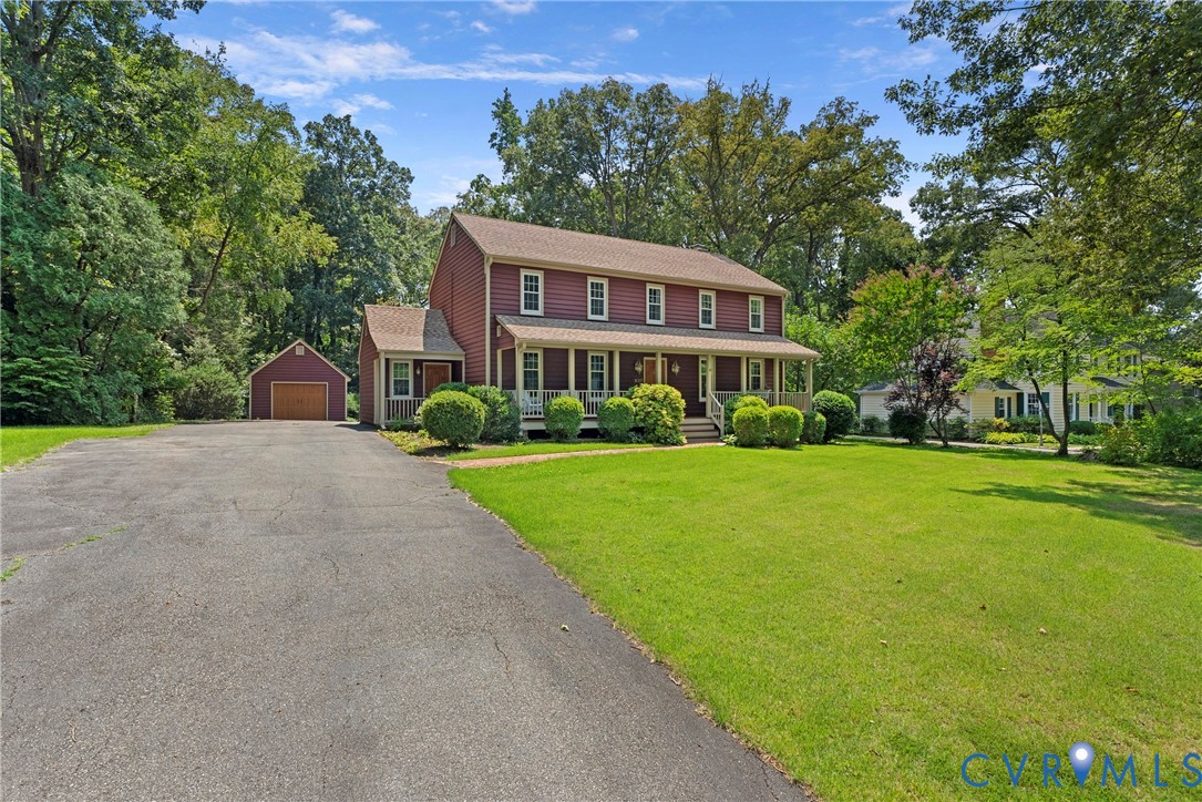 8707 Brown Summit Road North Chesterfield, VA 23235 - Photo 65 of 72 Charming Colonial-style residence featuring a red
