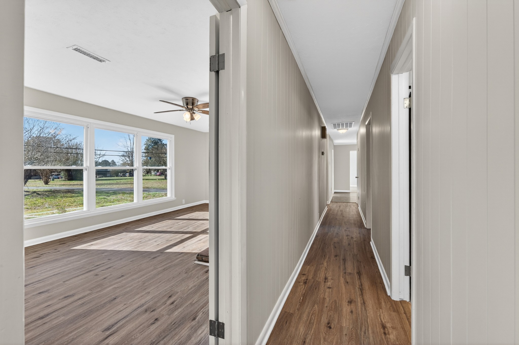 8 East Prospect Road Fayetteville, TN 37334 - Photo 21 of 42 a view of a hallway with wooden floor and staircase