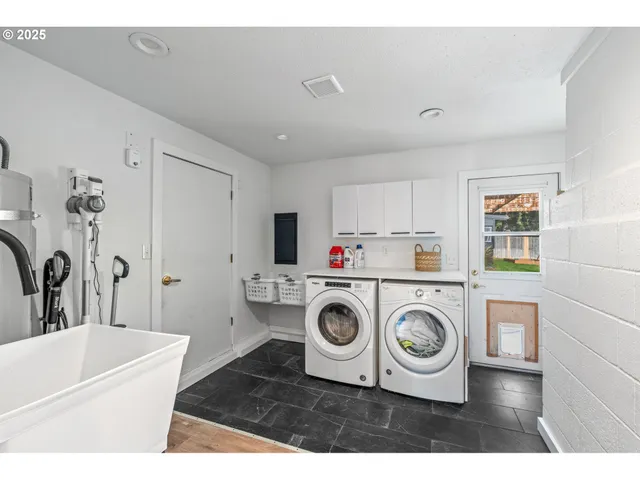 a view of a porch with seating space