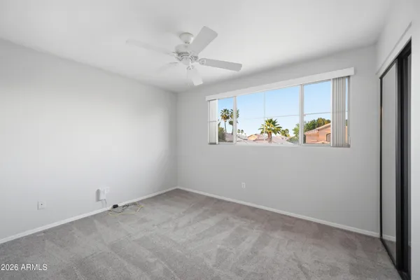 an empty room with a window