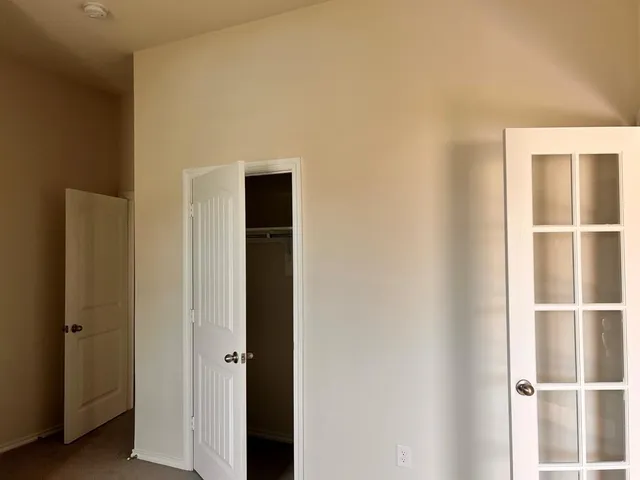 an empty room with a window