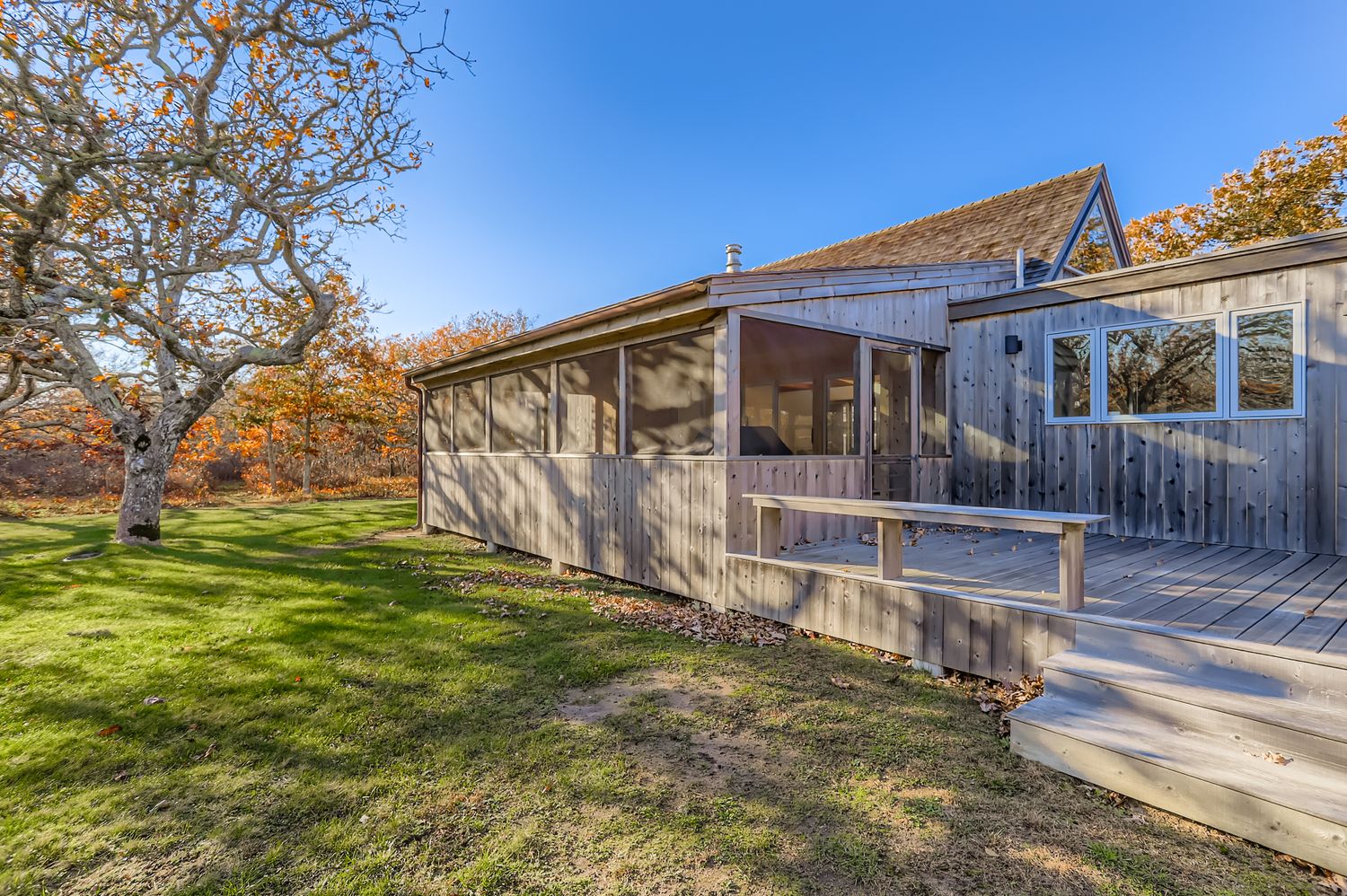 7 Black Point Road Chilmark, MA 02535 - Photo 27 of 48 a view of house with backyard and deck