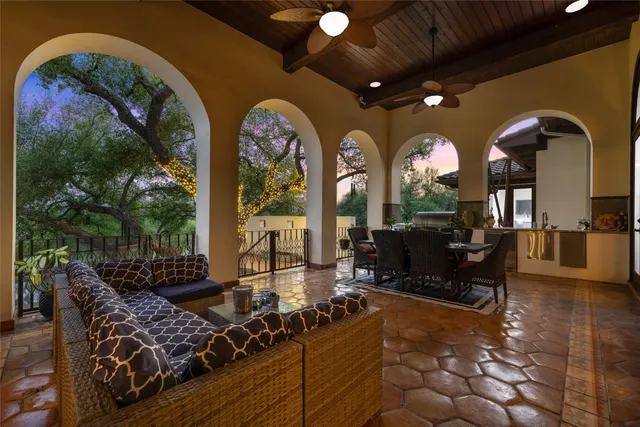 a view of front door with couch