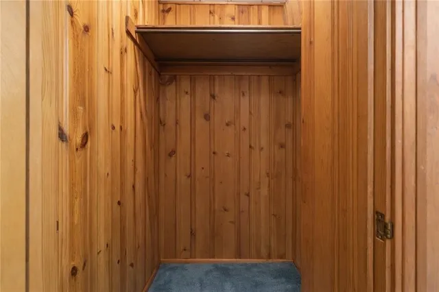 a view of a wooden door