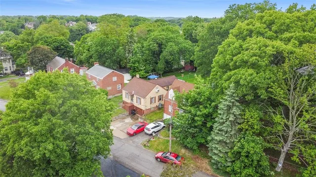 an aerial view of multiple house