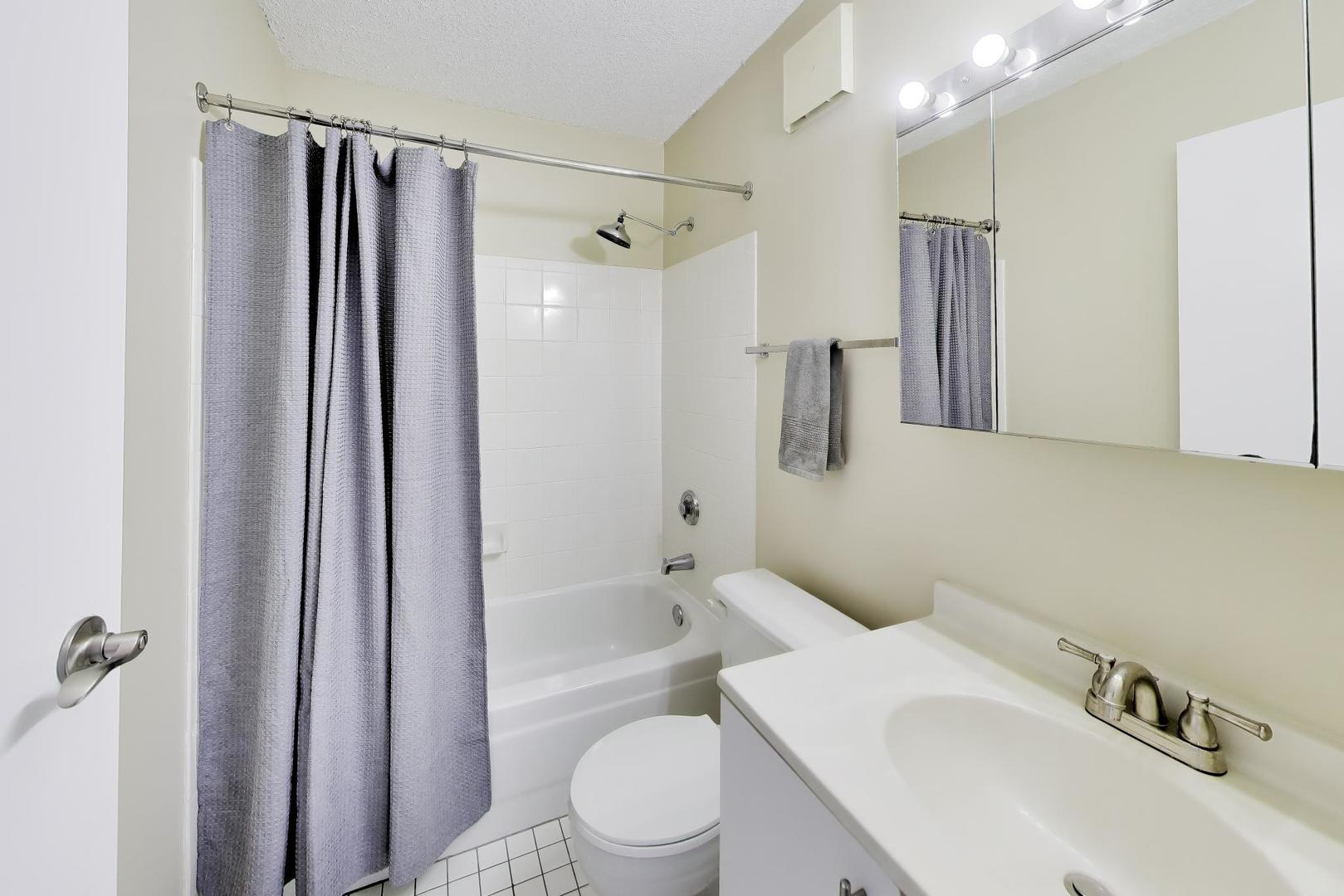 111 West Maple Street, Unit 1503 Chicago, IL 60610 - Photo 27 of 39 a bathroom with a sink toilet and shower