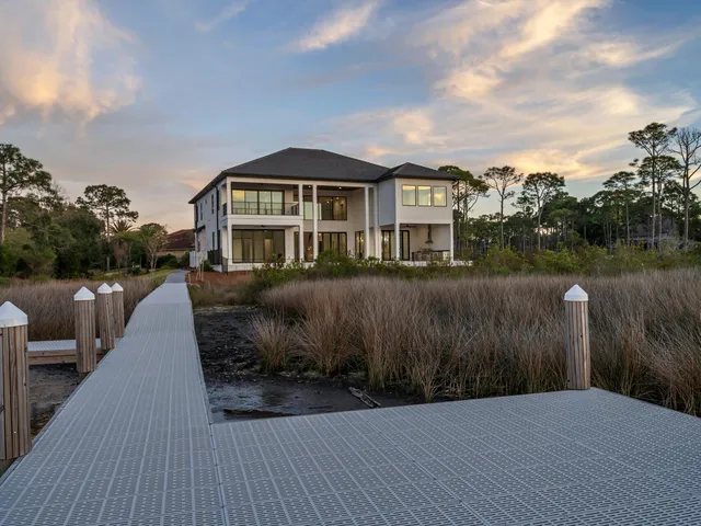 a view of a lake with a outdoor space