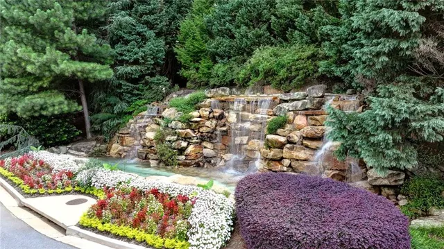 a view of a wooden bridge