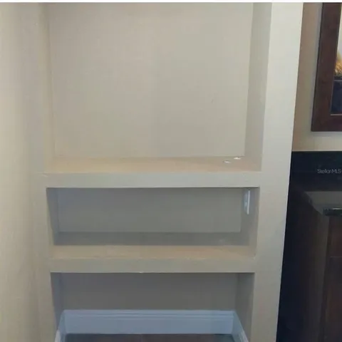 a close view of closet