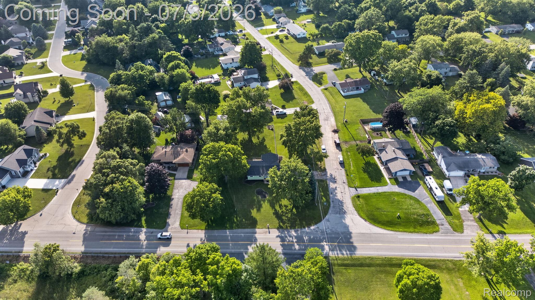 5355 North Seymour Road Flushing, MI 48433 - Photo 41 of 41 Aerial perspective showcasing a residential area with varied home styles