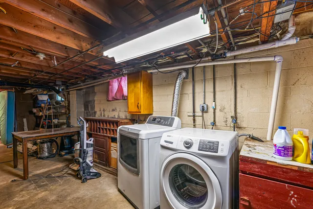 a view of storage and utility room