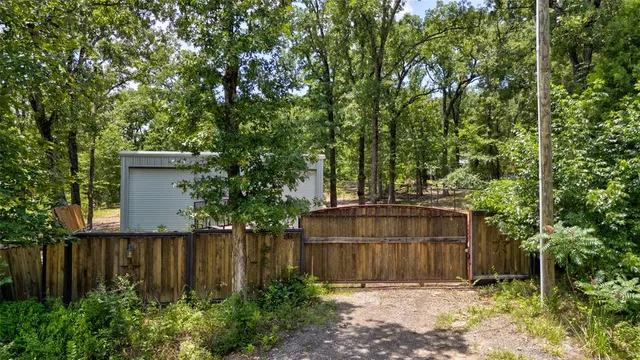 a view of a backyard