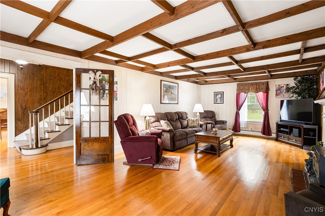 114 Seneca Avenue Oneida, NY 13421 - Photo 7 of 26 Living w/ coffered ceilings