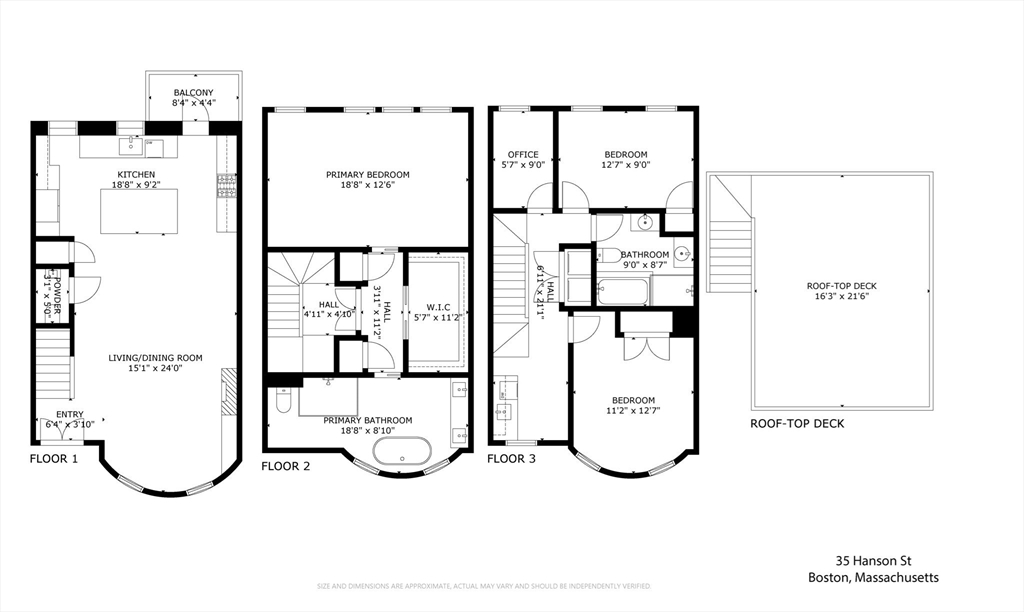 35 Hanson Street, Unit 2 Boston, MA 02118 - Photo 23 of 23 a picture of a floor plan