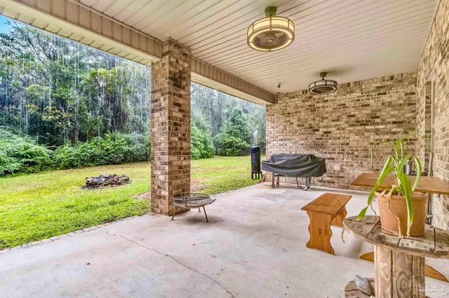 front view of a house with a garden