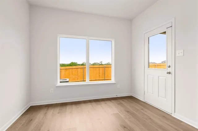 an empty room with a window