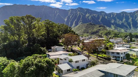 an aerial view of multiple house