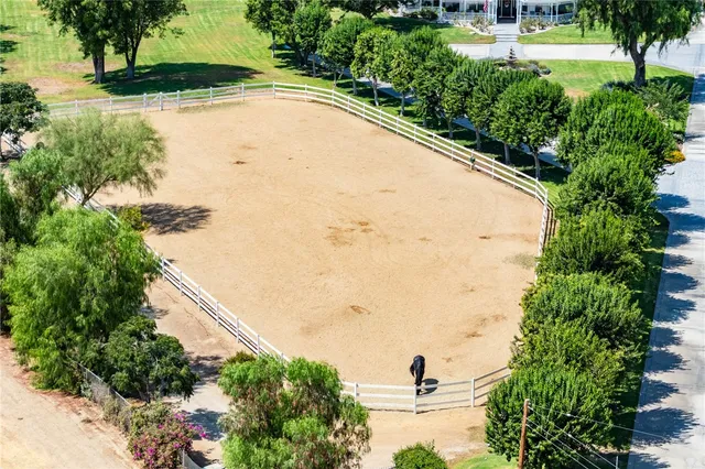 a view of swimming pool from a yard