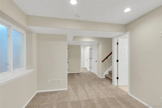 a view of an entryway with stairs