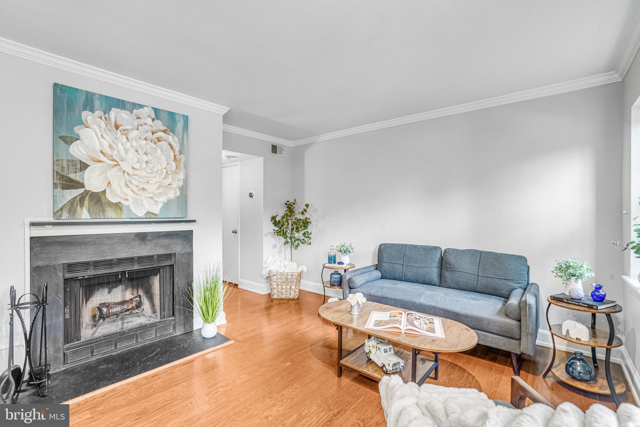 2106 North Scott Street, Unit 40 Arlington, VA 22209 - Photo 5 of 34 a living room with furniture and a fireplace