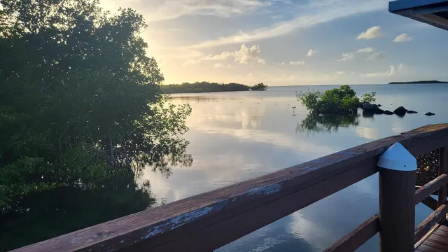 a view of a lake from a balcony