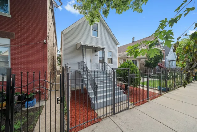 a view of a house with a porch