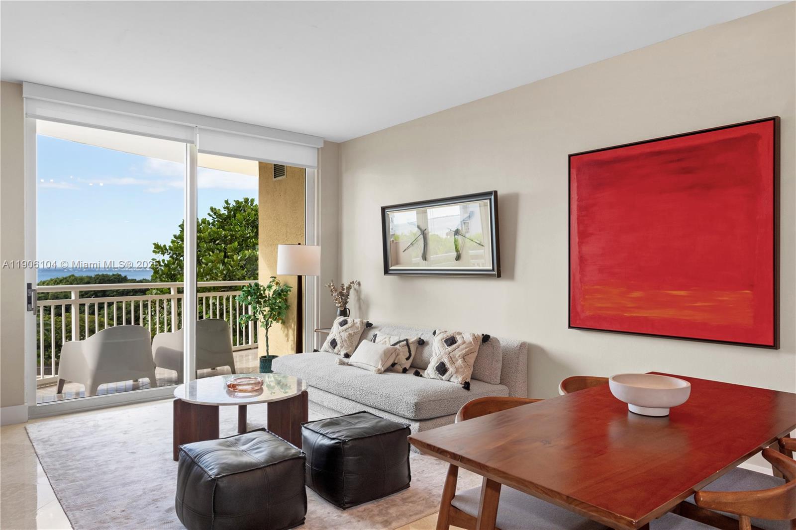 2475 Brickell Avenue, Unit 708 Miami, FL 33129 - Photo 7 of 21 a living room with furniture and a large window