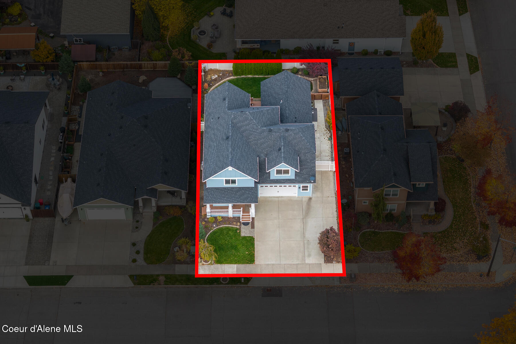 1121 East Indiana Avenue Coeur D'Alene, ID 83814 - Photo 42 of 48 Aerial_1121EIndianaAve-1_Outlined