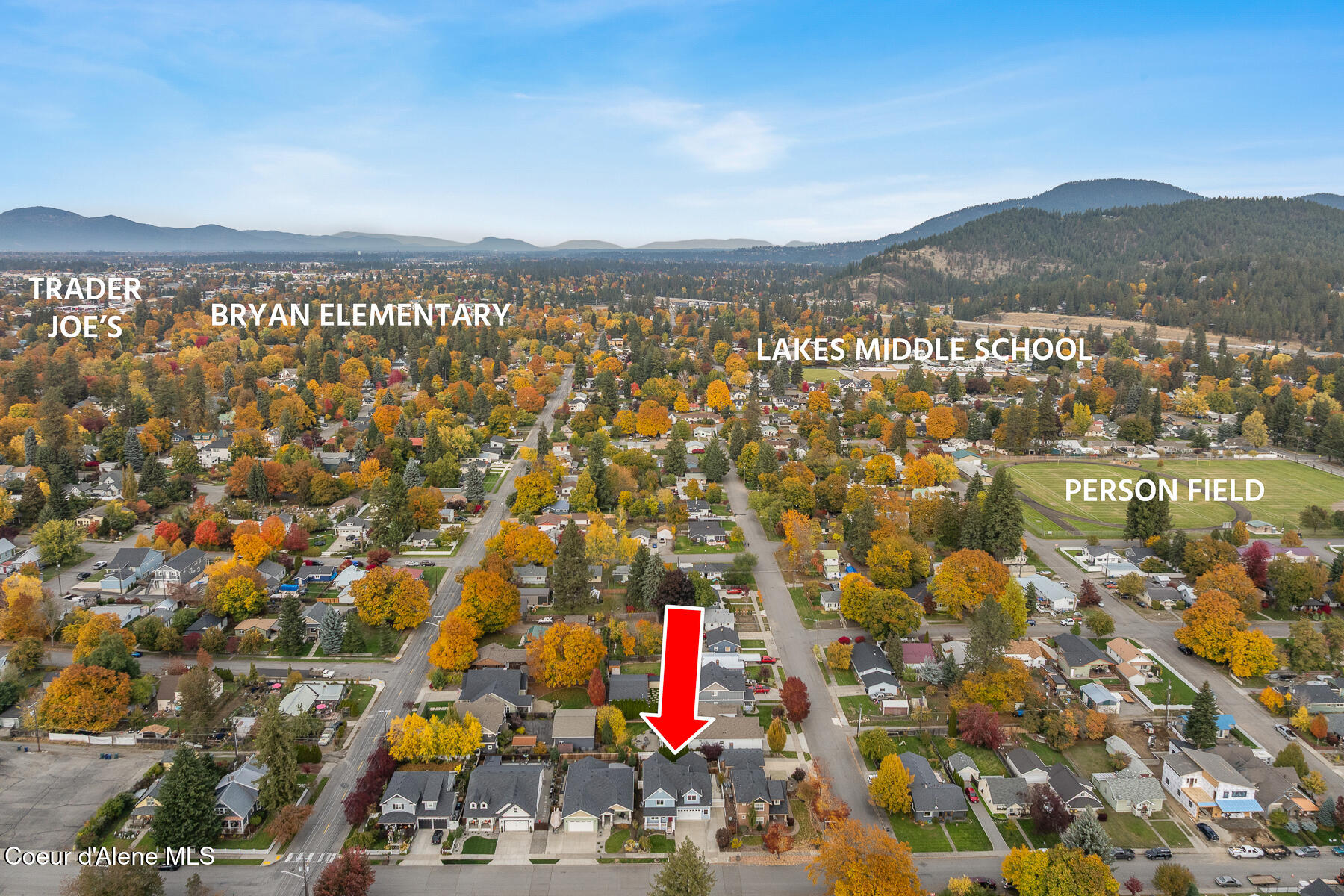 1121 East Indiana Avenue Coeur D'Alene, ID 83814 - Photo 46 of 48 Aerial_1121EIndianaAve-3_Labeled