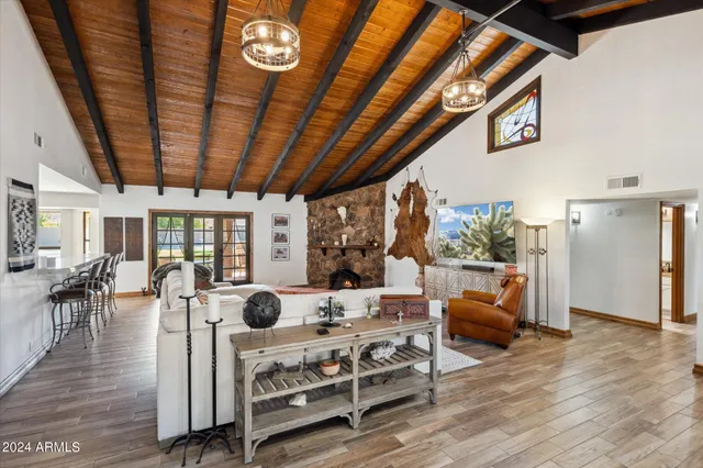 a view of livingroom with furniture and wooden floor