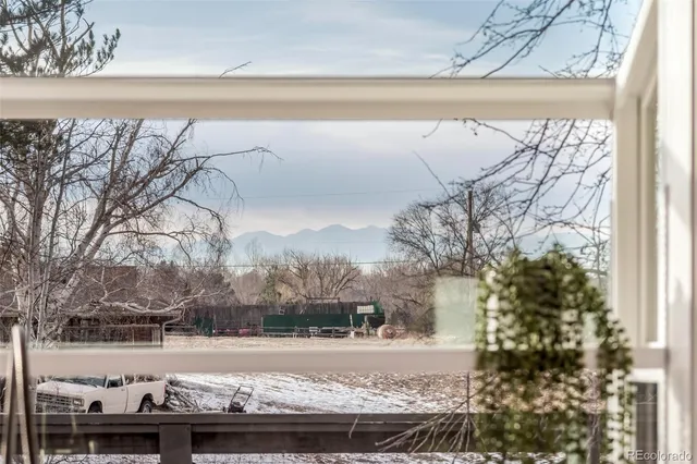 a view of a yard from a window
