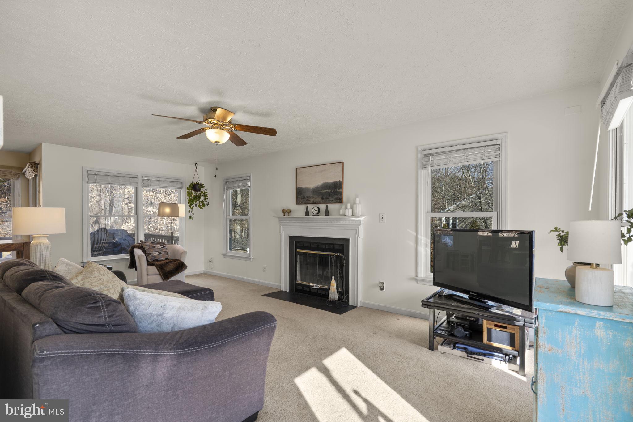 42 Lawhorn Road Stafford, VA 22554 - Photo 3 of 46 a living room with furniture a fireplace and a flat screen tv